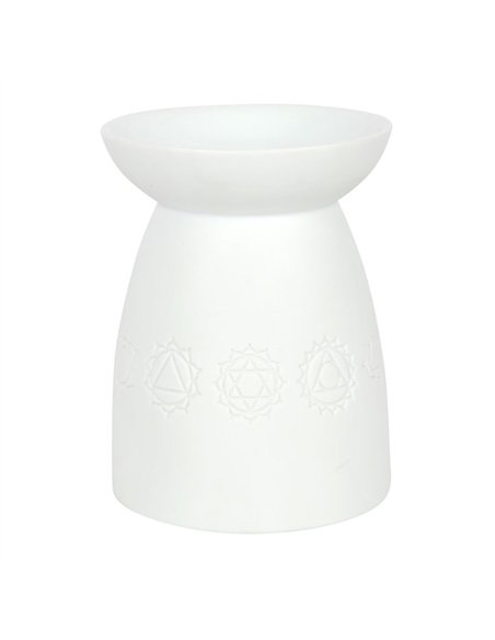 White Ceramic Seven Chakra Oil Burner and Wax Warmer OB_47531 - pic 137075 | FastDaddyshop