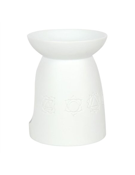 White Ceramic Seven Chakra Oil Burner and Wax Warmer OB_47531 - pic 137076 | FastDaddyshop