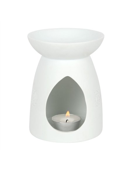 White Ceramic Seven Chakra Oil Burner and Wax Warmer OB_47531 - pic 137077 | FastDaddyshop