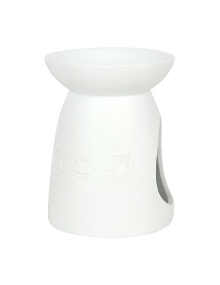 White Ceramic Seven Chakra Oil Burner and Wax Warmer OB_47531 - pic 137078 | FastDaddyshop
