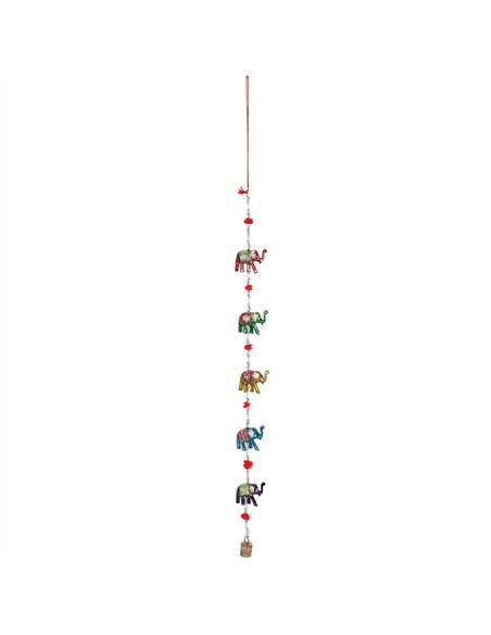 Wooden Hanging Elephant Decoration with Bell IN_24528 - pic 137103 | FastDaddyshop