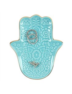 Turquoise Hamsa Hand Jewellery Dish HA_32717