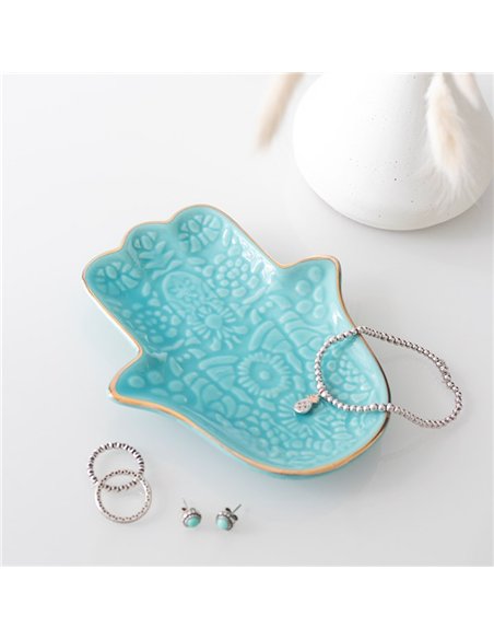 Turquoise Hamsa Hand Jewellery Dish HA_32717 - pic 137117 | FastDaddyshop