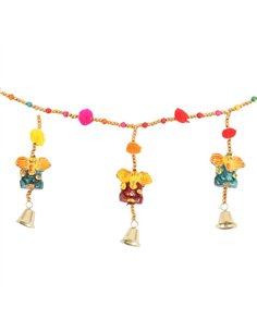 Hanging Ganesh Garland with Beads and Bells IN_67324