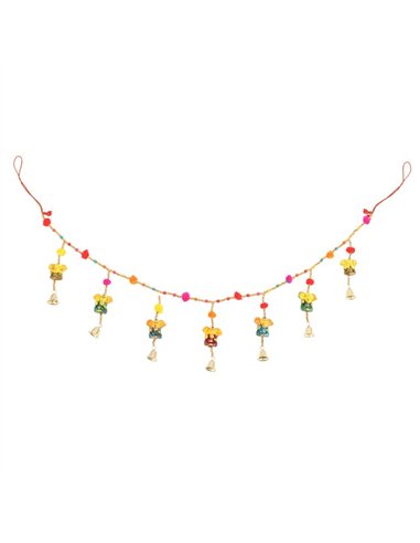 Hanging Ganesh Garland with Beads and Bells IN_67324