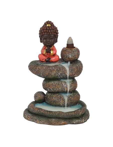 Red Buddha and Rock Pond Backflow Incense Burner BF_14331 - pic 137122 | FastDaddyshop