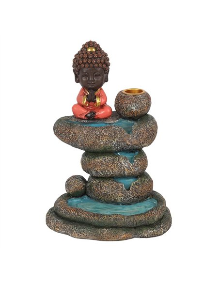 Red Buddha and Rock Pond Backflow Incense Burner BF_14331 - pic 137123 | FastDaddyshop