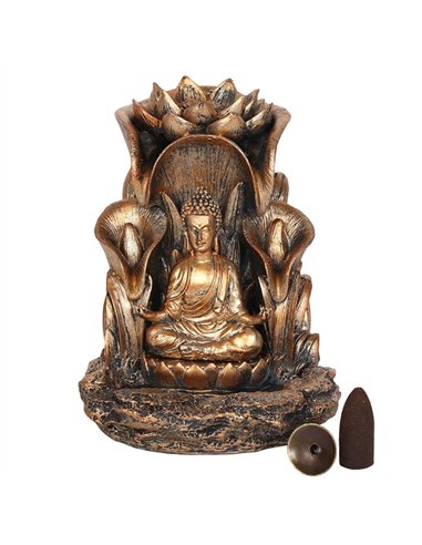 Bronze Buddha Backflow Incense Burner  BF_21828