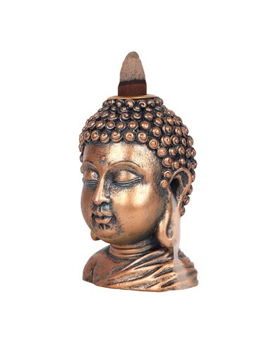 Bronze Buddha Head Backflow Incense Burner BF_21938