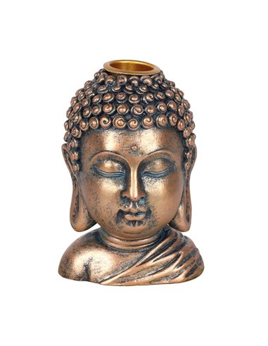 Bronze Buddha Head Backflow Incense Burner BF_21938