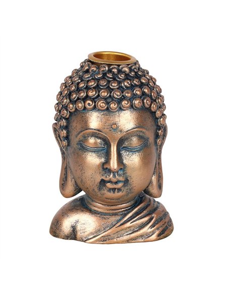 Bronze Buddha Head Backflow Incense Burner BF_21938 - pic 137131 | FastDaddyshop