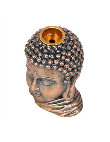 Bronze Buddha Head Backflow Incense Burner BF_21938