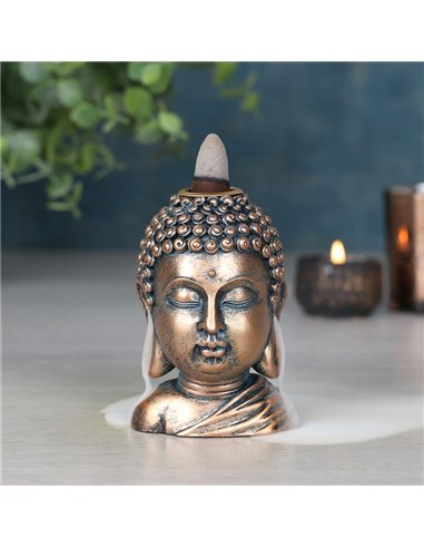 Bronze Buddha Head Backflow Incense Burner BF_21938