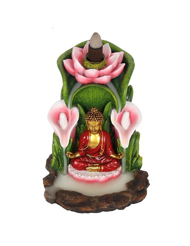 Colourful Buddha Backflow Incense Burner BF_25328
