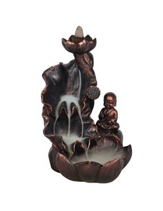 Bronze Effect Buddha Backflow Incense Burner BF_68338