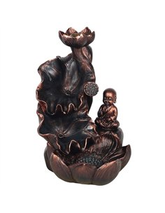 Bronze Effect Buddha Backflow Incense Burner BF_68338 2