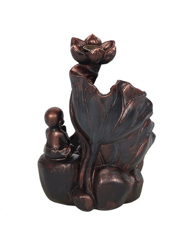 Bronze Effect Buddha Backflow Incense Burner BF_68338