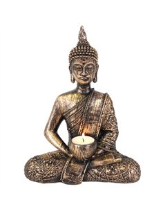 Sitting Thai Buddha Tealight Holder BO_33411