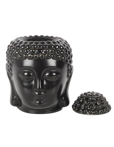 Black Buddha Head Oil Burner OB_29002_BLACK