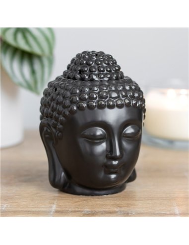 Black Buddha Head Oil Burner OB_29002_BLACK
