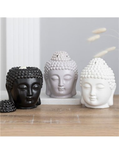 Black Buddha Head Oil Burner OB_29002_BLACK