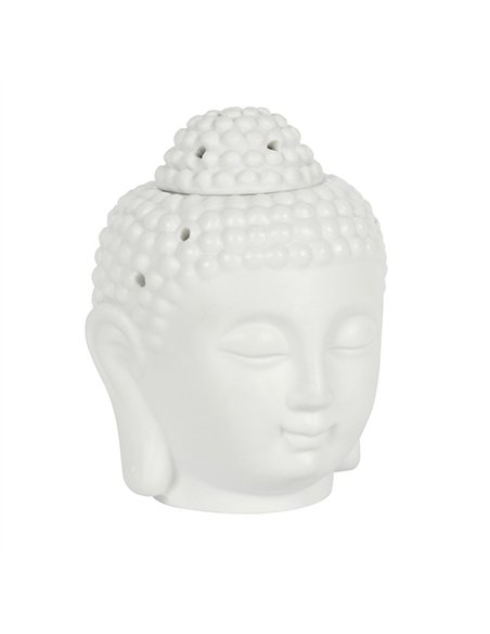 White Buddha Head Oil Burner OB_29002_WHITE - pic 137161 | FastDaddyshop