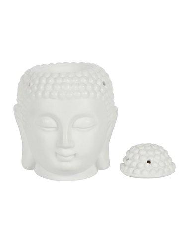 White Buddha Head Oil Burner OB_29002_WHITE