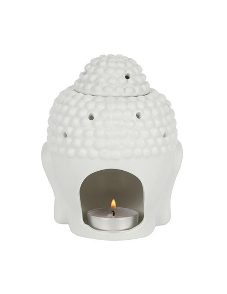 White Buddha Head Oil Burner OB_29002_WHITE - pic 137163 | FastDaddyshop