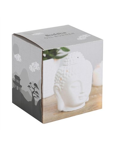 White Buddha Head Oil Burner OB_29002_WHITE