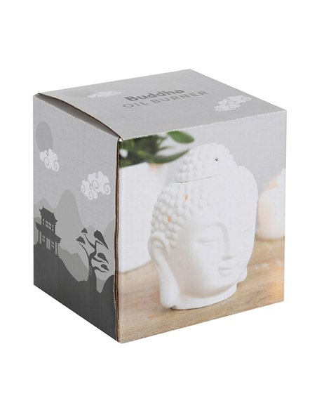 White Buddha Head Oil Burner OB_29002_WHITE - pic 137164 | FastDaddyshop