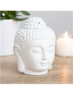 White Buddha Head Oil Burner OB_29002_WHITE 2