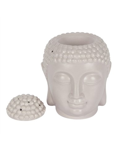 Large Grey Buddha Head Oil Burner and Wax Warmer OB_50030