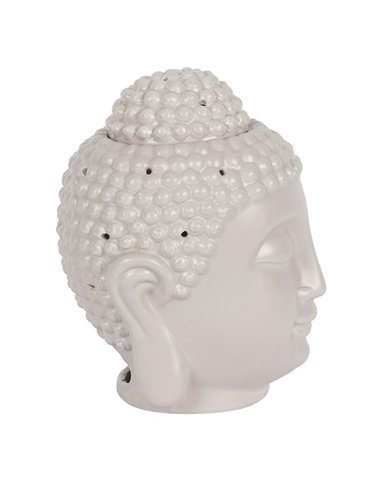 Large Grey Buddha Head Oil Burner and Wax Warmer OB_50030