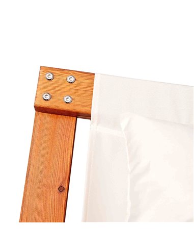 Outsunny Rocking Double Sun Lounger W/ Wooden Frame-White
