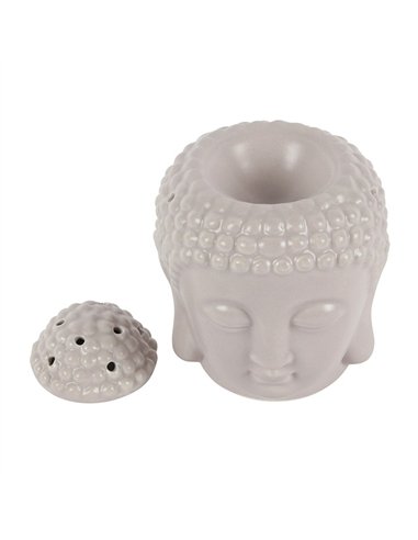 Small Grey Buddha Head Oil Burner OB_50130