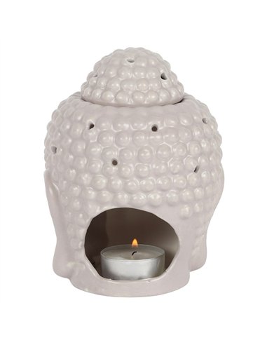 Small Grey Buddha Head Oil Burner OB_50130
