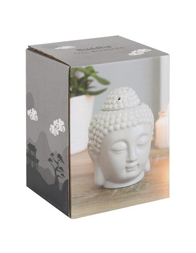 Small Grey Buddha Head Oil Burner OB_50130