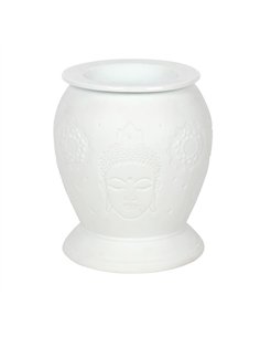 White Ceramic Buddha Electric Oil Burner and Wax Warmer OB_51031