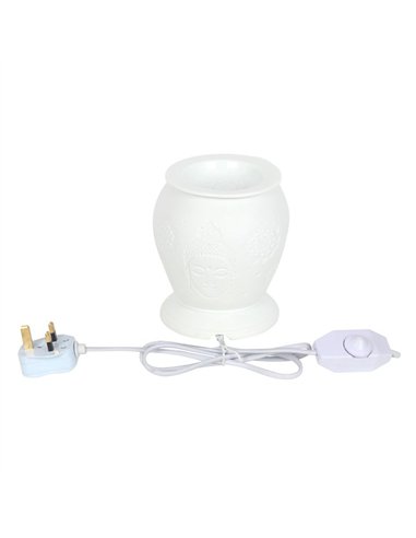 White Ceramic Buddha Electric Oil Burner and Wax Warmer OB_51031