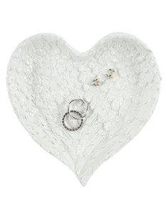 Glitter Heart Shaped Angel Wing Trinket Dish AO_30727