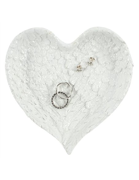 Glitter Heart Shaped Angel Wing Trinket Dish AO_30727 - pic 137204 | FastDaddyshop