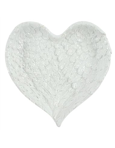 Glitter Heart Shaped Angel Wing Trinket Dish AO_30727