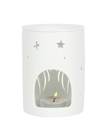 White Angel Wings Cut Out Oil Burner OB_34430
