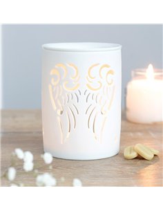 White Angel Wings Cut Out Oil Burner OB_34430 2