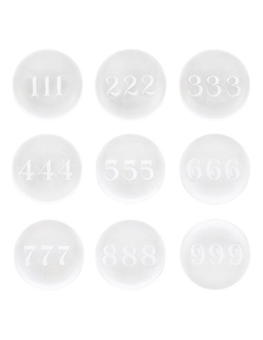 Set of 9 Angel Number Crystal Balls SET_48425