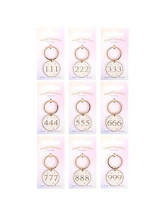 Pack of 9 Angel Number Keyrings UN_75424