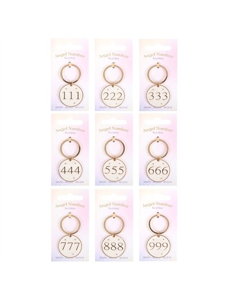 Pack of 9 Angel Number Keyrings UN_75424 - pic 137380 | FastDaddyshop