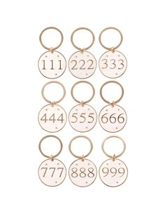 Pack of 9 Angel Number Keyrings UN_75424 2