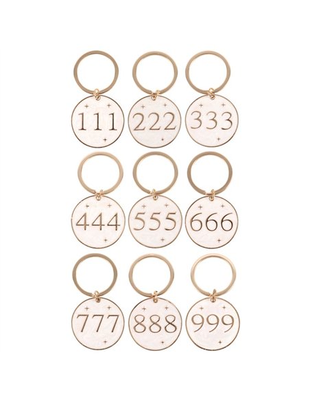 Pack of 9 Angel Number Keyrings UN_75424 - pic 137381 | FastDaddyshop