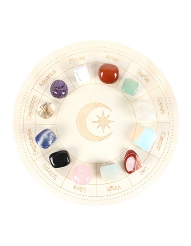 Astrology Wheel Crystal Grid Set AW_80924